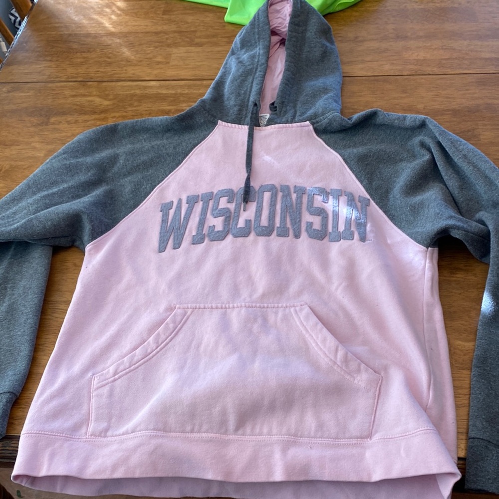Pink Wisconsin hoodie